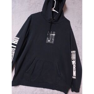Air Jordan Hoodie Mens Extra Large Faded Nike Sleeve Spellout Fleece Drawstring